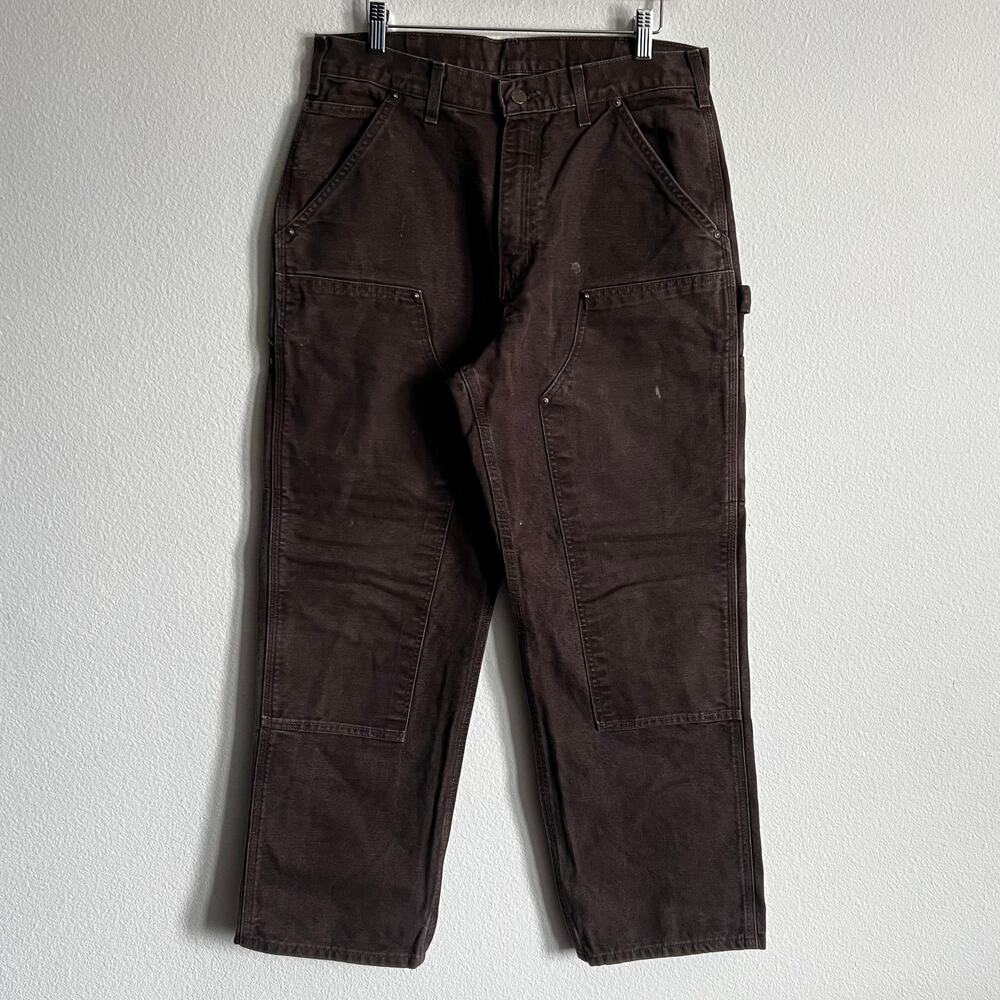 Carhartt B136 DKB brown double knee work wear carpenter pants